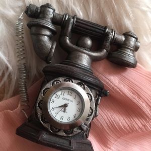 Mini clock vintage phone.  Collectible